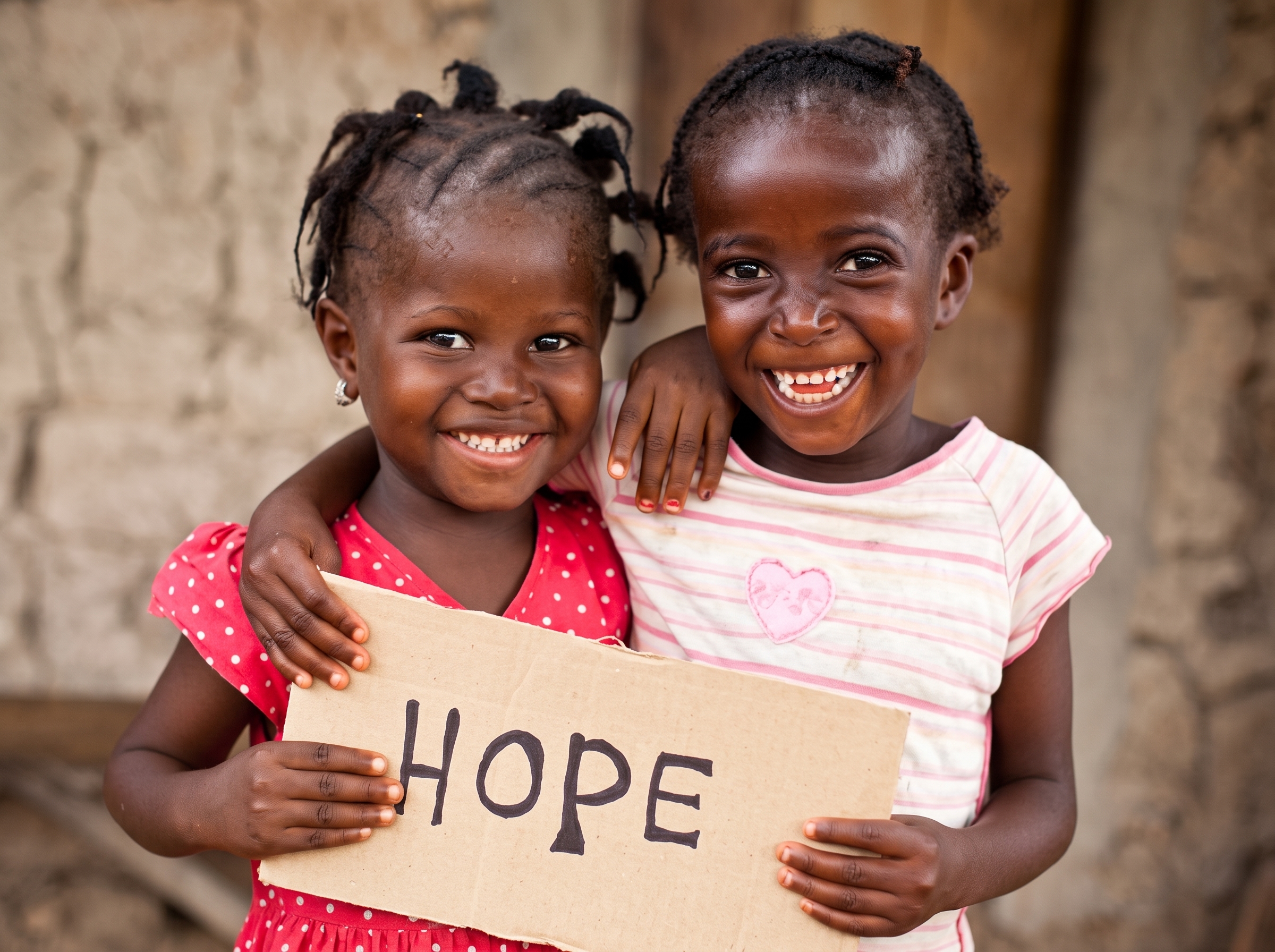 A group of children together, representing the community the organization supports